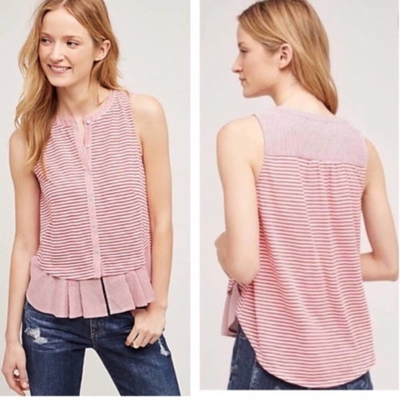 Meadow Rue Tops - Anthropologie Meadow Rue Fenella Striped Tank S